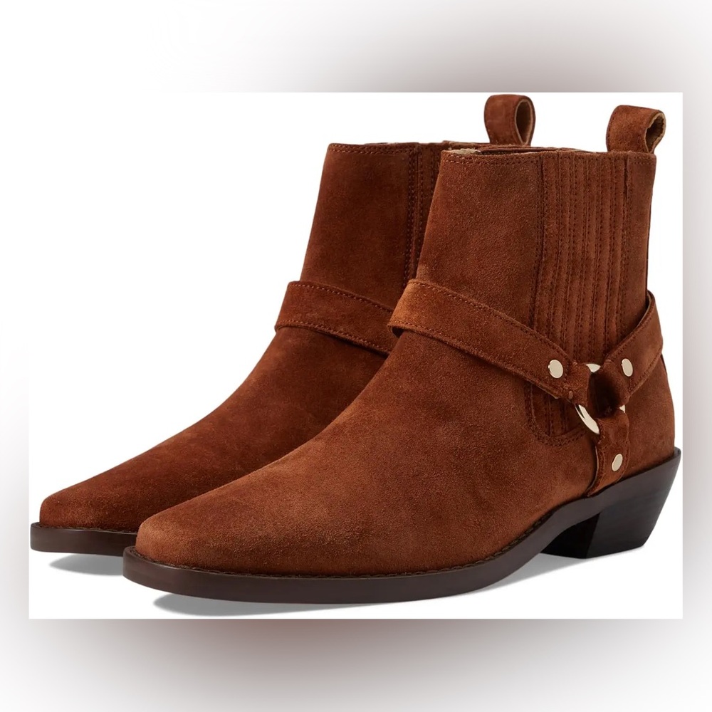 Madewell The Santiago Western Ankle Boot in Suede